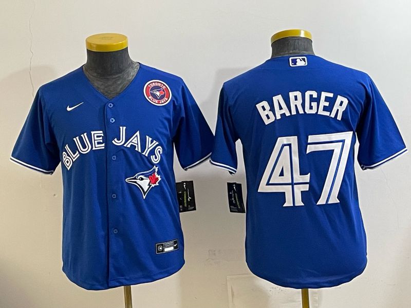 Youth 2025 Toronto Blue Jays #47 Barger blue Game Nike MLB Jersey style 005